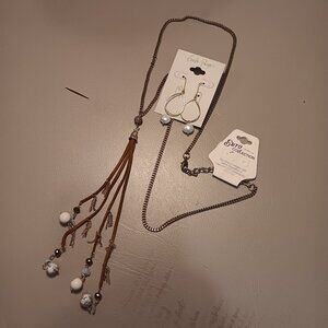 Charlie Paige Euro Collection NWT jewelry lot tassel necklace & drop earrings